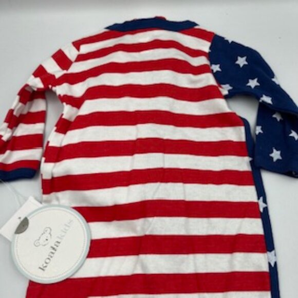 NEW Koala Kids Baby 3 To 6 Months Footed Coverall Stars And Stripes NWT - Picture 11 of 12